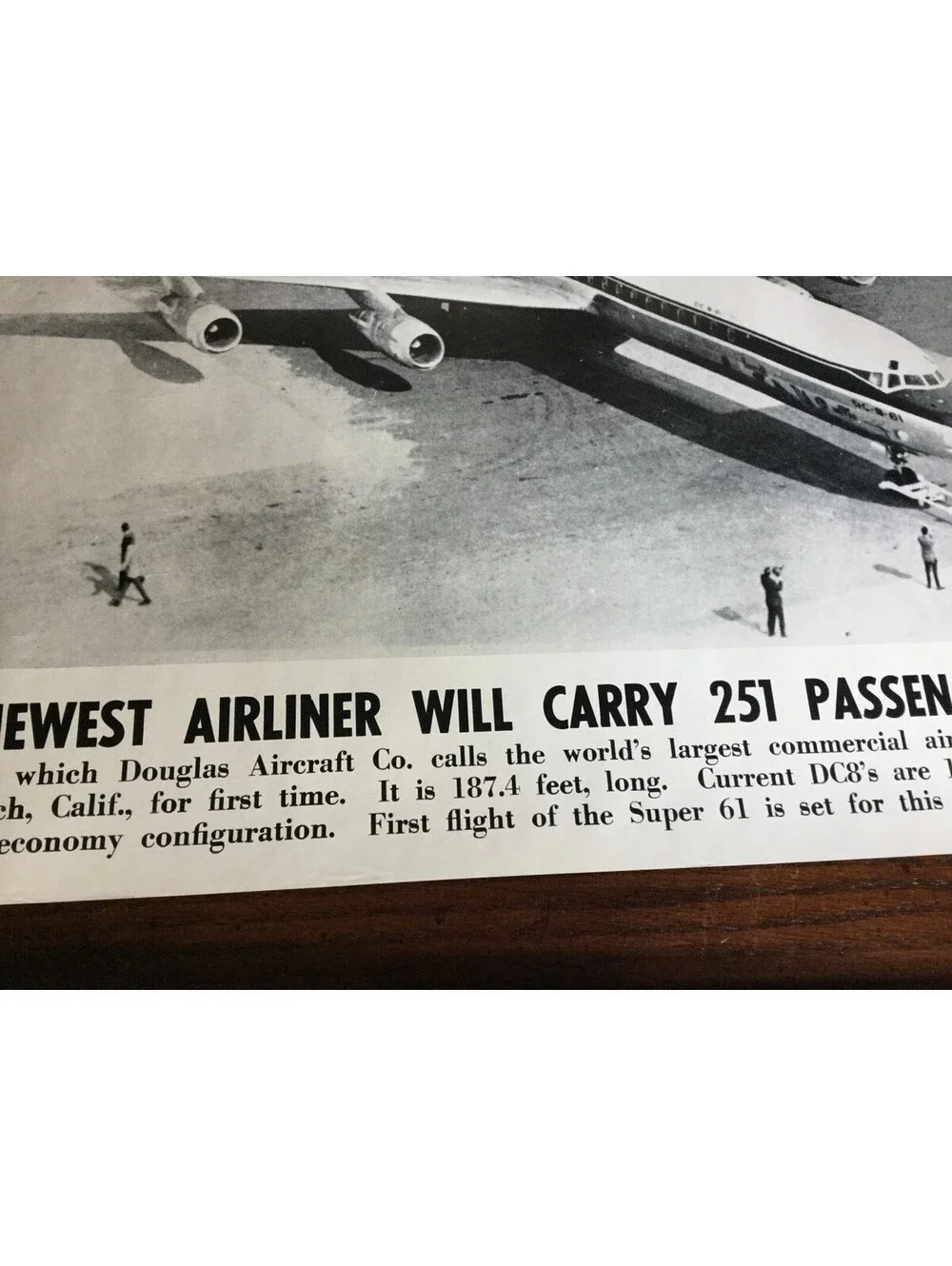 Illustrated Current News Photo - Super 61 DC8 Douglas Aircraft Airliner